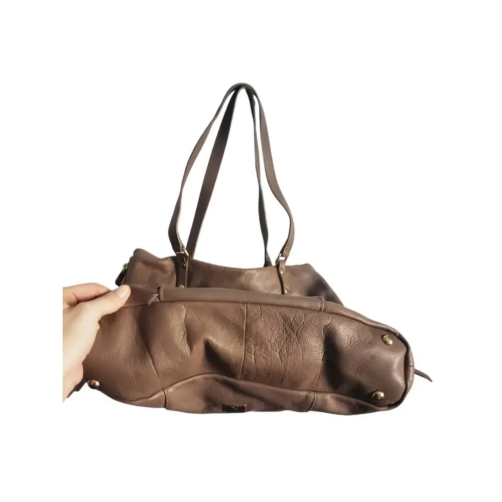 Kooba Everette Leather Tote Handbag Taupe